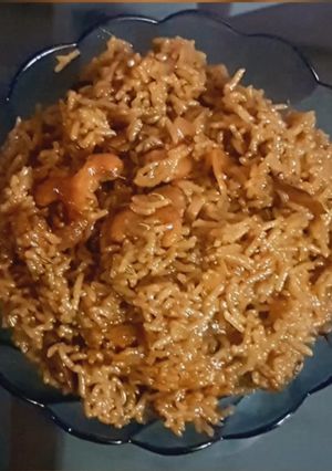 A picture of Jaggery rice (gud wale chaval).