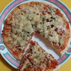 Homemade pizza A picture of Homemade pizza.