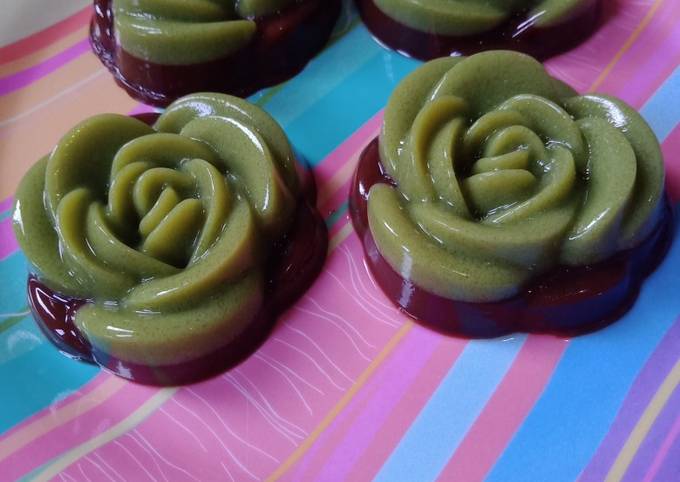 Puding chocolatos gren tea bunga mawar🌹