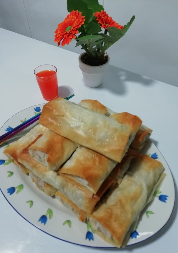 Una foto de Rollitos de primavera al horno