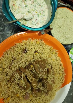 صورة لوصفة رز حجازي او قدرة خليلية