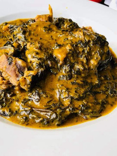 A picture of Bitterleaf soup.