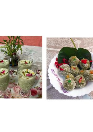 पान शॉट विद पान फ्लेवर्ड लड्डू (Paan Shot With Paan Flavor Laddu Recipe In Hindi) रेसिपी मुख्य फोटो