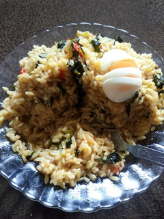 A picture of Simple jollof rice & veggies.