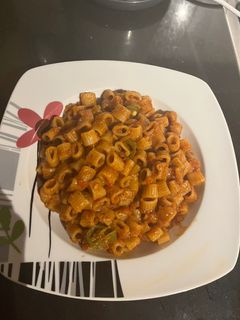 صورة لوصفة معكرونه مبكبكه بطريقتي بدون لحمة 😍