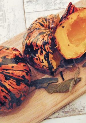 A picture of Whole Baked Celebration Squash with Crispy Fried Sage.