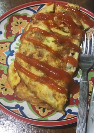 Foto resep Omlet telur keju