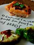Salmão com molho de romã