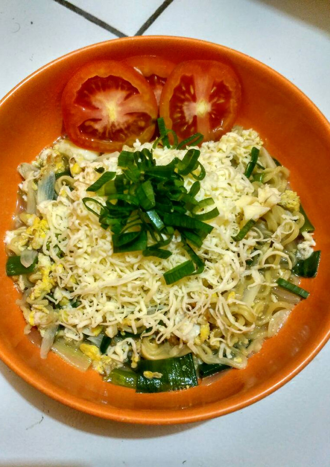 Foto resep 2. Mie Rebus Toping Keju