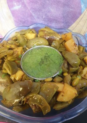 પાપડી રીંગણ નું ચટણી વાળું શાક (Papadi Ringan Chutney Valu Shak Recipe In Gujarati) રેસીપી મુખ્ય ફોટો