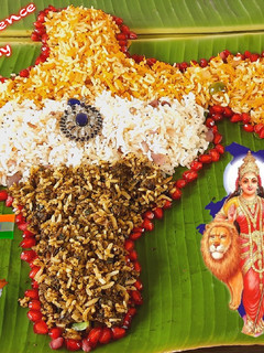 மூவர்ண சாதம் செய்முறை முக்கிய புகைப்படம்