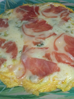Una foto de Tortipizza de espinacas, mozzarella y jamón