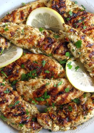 A picture of Lemon Marinated Chicken Tenderloins.