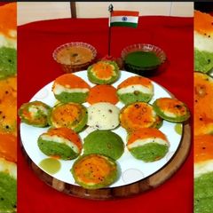 Tiranga Rava Idli A picture of Tiranga Rava Idli.