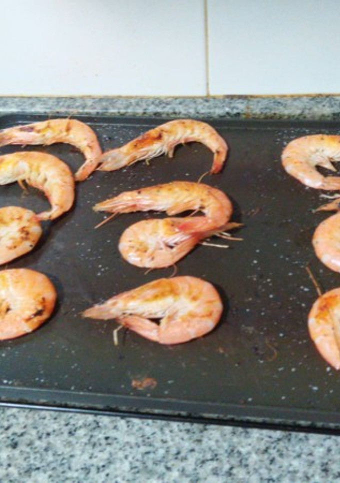 Una foto de Langostinos a la plancha