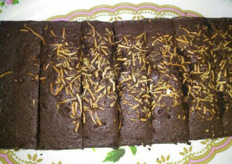 Brownies panggang no mixer ala cequeen