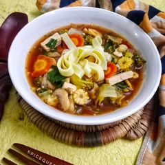 A picture of Vegetable Thukpa.