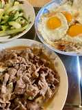 Mâm cơm EatWell: Bò xào, trứng ốp, cải chíp xào
