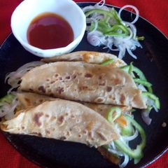 A picture of Chur chur paneer roll.