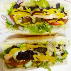 A picture of Veg Subway sandwich.