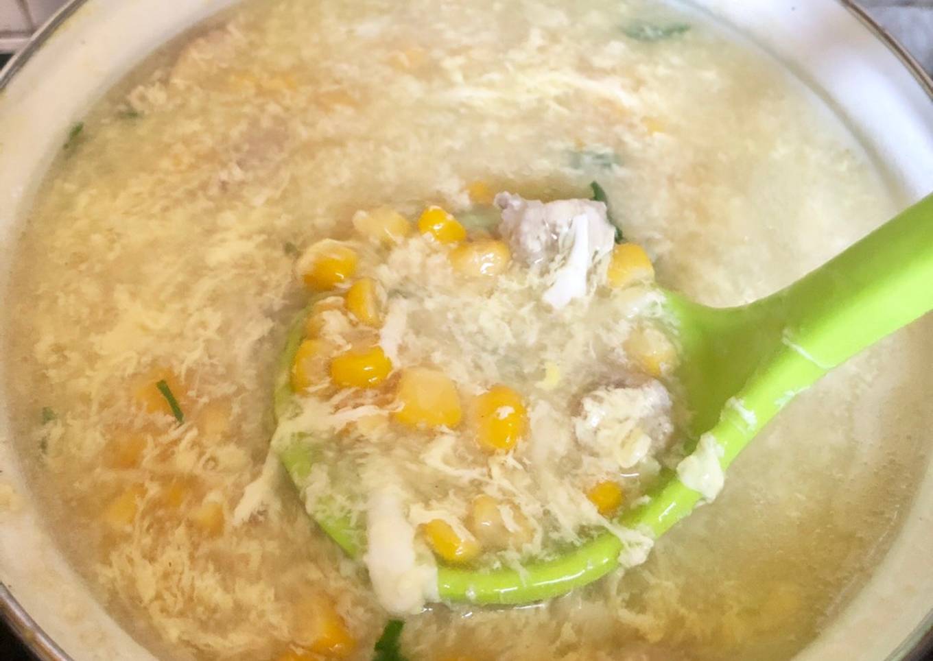 Sop Jagung Ayam ala Restoran