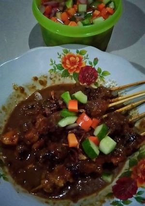 Foto resep Sate ayam bumbu kacang