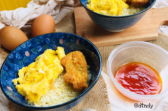 Resep Garlic Butter Rice with Scrambled Egg &amp; Sweet Sour Sauce Anti Gagal