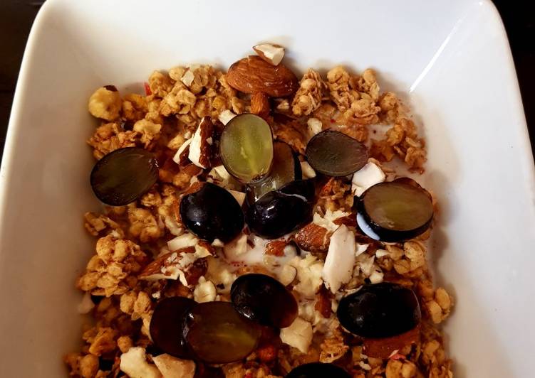 Recipe of Any-night-of-the-week My mixed Nutty Granola Breakfast 😉