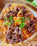 Mì ý sốt bò bằm