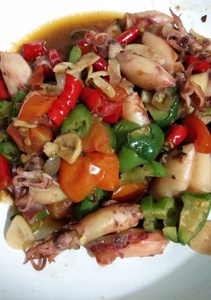 Foto resep Oseng asin cumi gendot