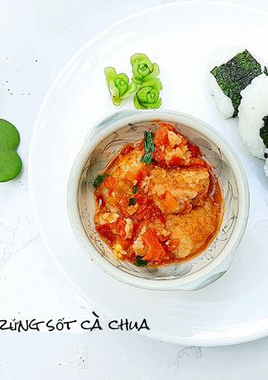 Hình của món Cá basa bộc trứng sốt cà.