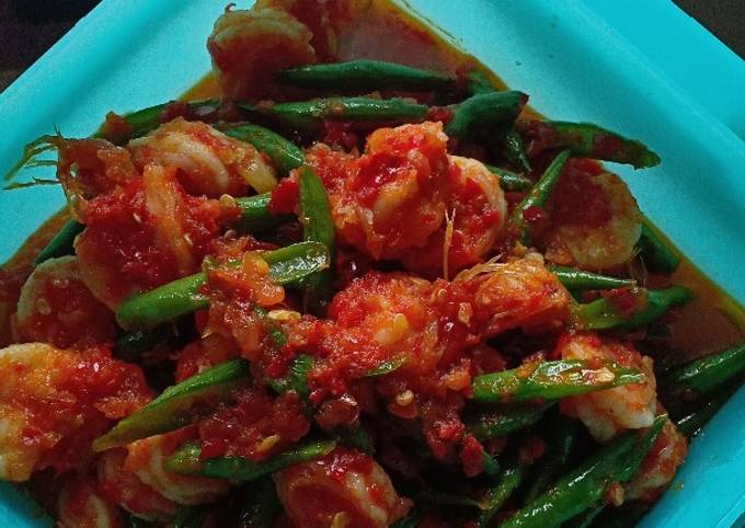 Sambal udang buncis sederhana