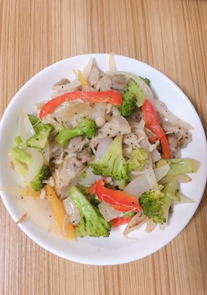 Hình của món Thịt xào thập cẩm.
