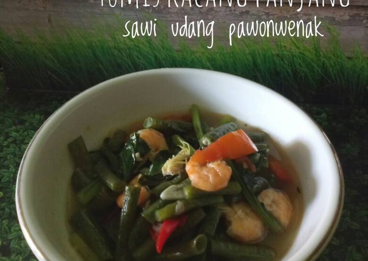 Tumis Kacang Panjang Sawi Udang