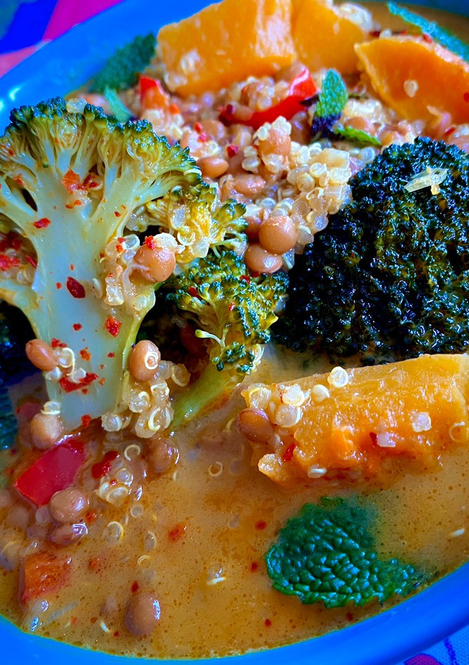 Una foto de Curry de Calabaza y Brocoli