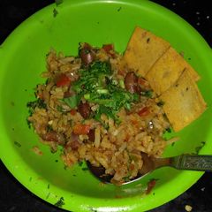A picture of Mexican rice.