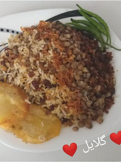 عکسی از دستور عدس پلو 😋