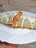 Crepas de avena rellenas de tinga 🤤