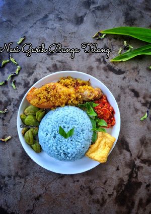 Foto resep Nasi Gurih Bunga Telang