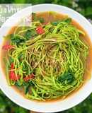 ผัดผักบุ้งฝอยเจ