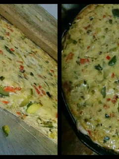 Una foto de Tarta de zapallitos y berenjenas 🍆