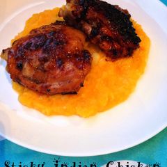A picture of Sticky Indian Chicken.