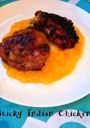 A picture of Sticky Indian Chicken.