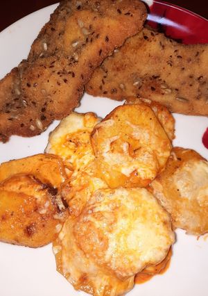 Fűszeres krumpli tejszínben sütve recept fotója