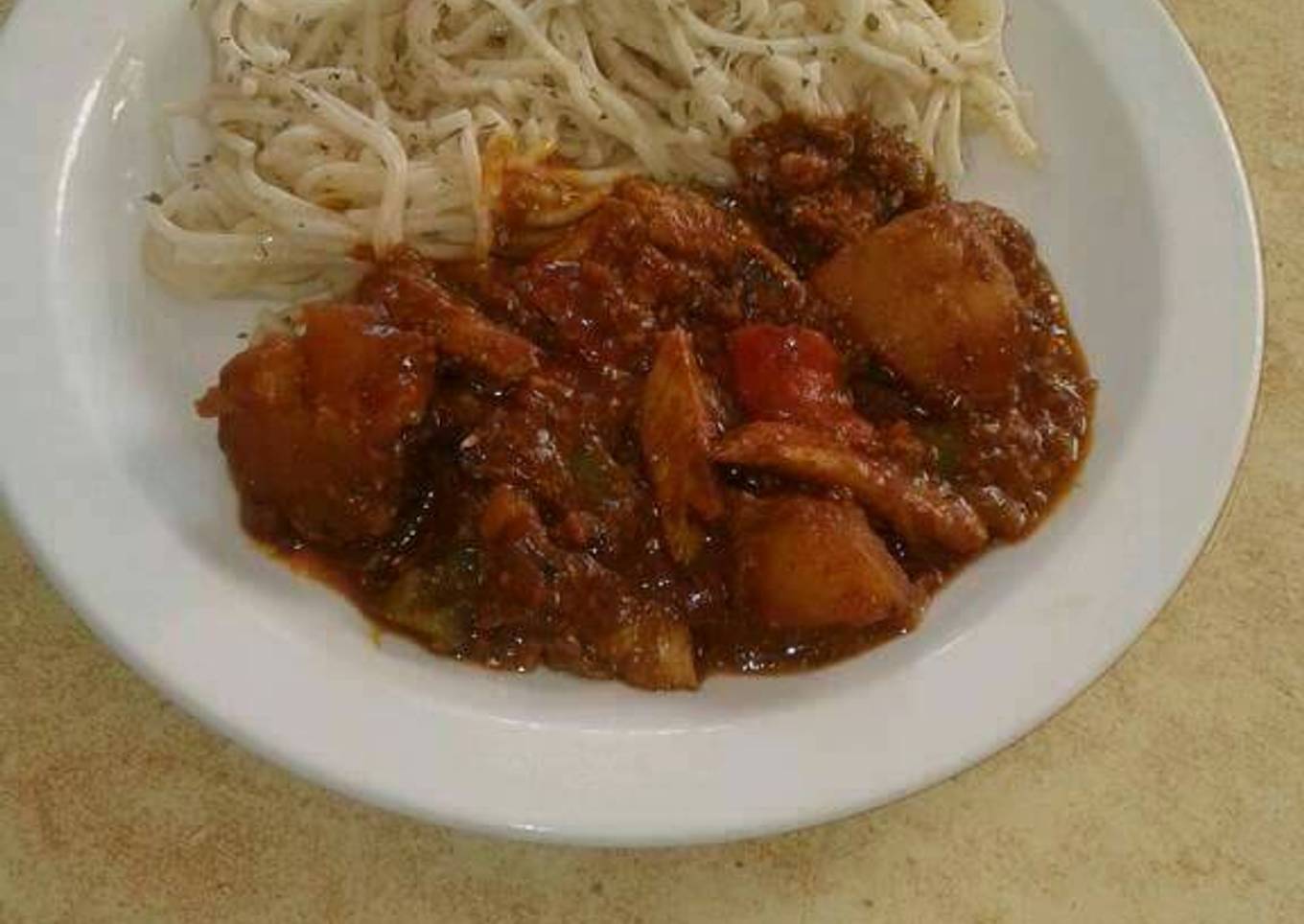 Tin fish and spaghetti