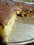 Postre de vainilla con salsa de chocolate light