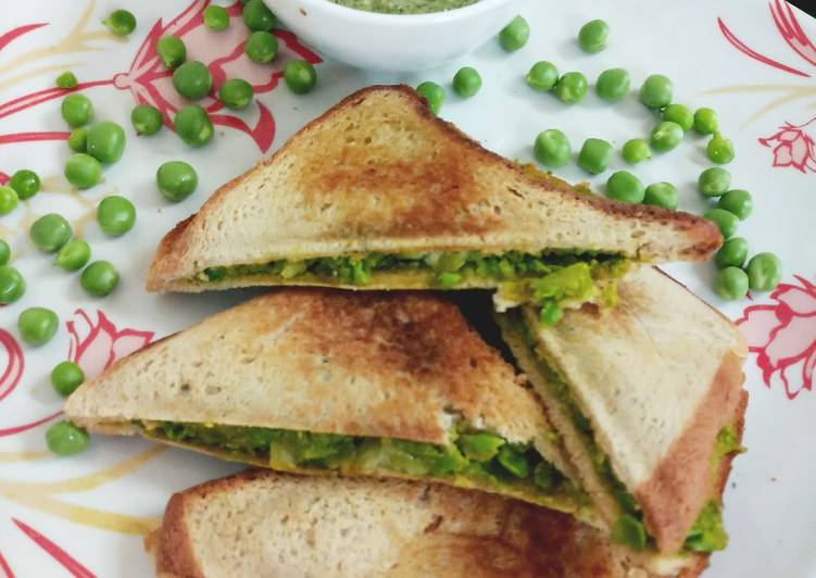 Recipe: At Home Peas Toast sandwich