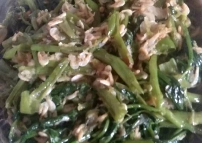 Resep Tumis kangkung pedas udang rebon, Bikin Ngiler