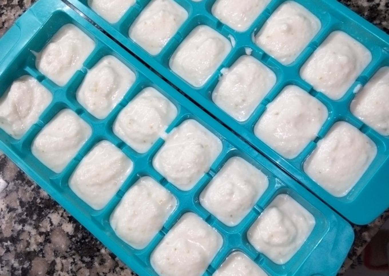 Helados de manzana asada coco y kéfir