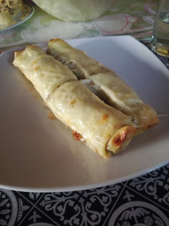 Una foto de Canelones de panqueque rellenos de carne
